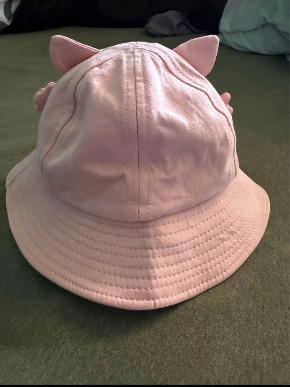 Cute Pink Cat Bucket Hat for Kids